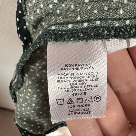 Loft Black Polka Dot Mini Wrap Dress Size 00P - Picture 5 of 8